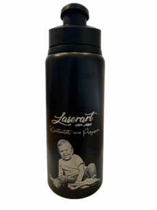 Sport Trinkflasche 500 ml mit Gravur - Text querformat